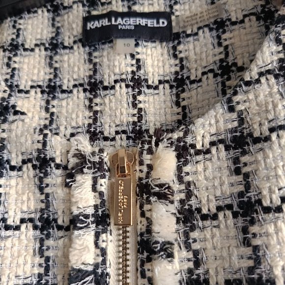M🌻KARL LAGERFELD Tweed Pattern Evening Jacket - Picture 4 of 11